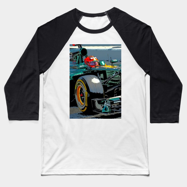 Heikki F1 Caterham Baseball T-Shirt by MiRaFoto